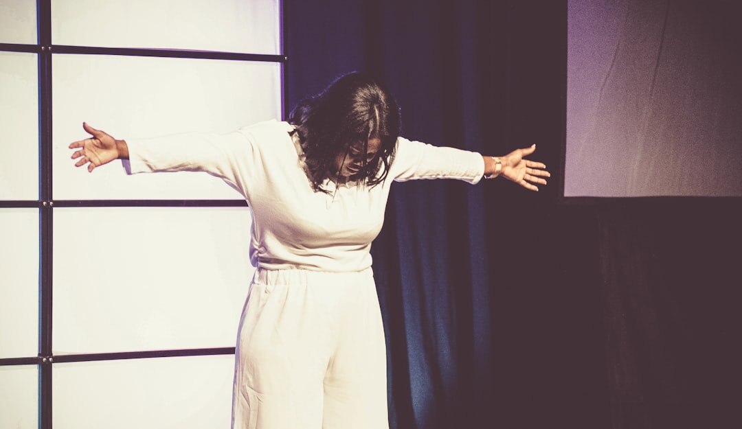 person nervous on stage